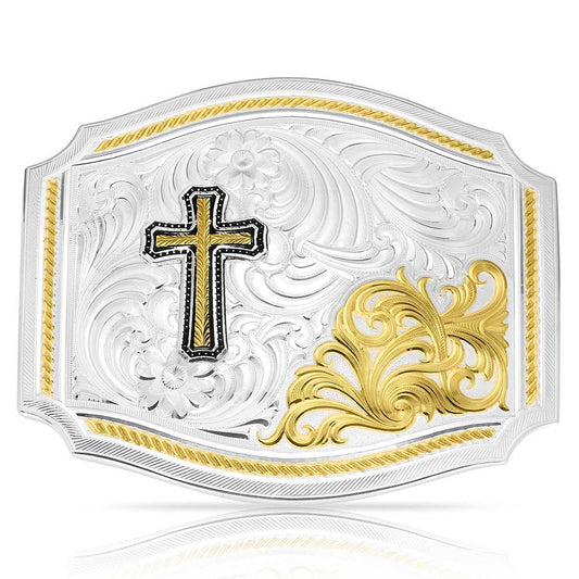 Montana Silversmiths Horseman Buckle w/Cross