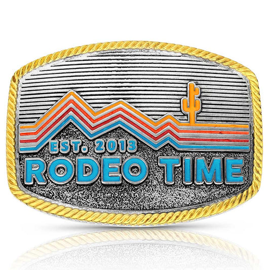 Montana Silversmiths Retro Rodeo Time Attitude Buckle