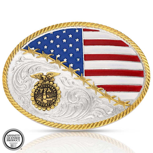 Montana Silversmiths FFA Patriotic Traditions Attitude Buckle