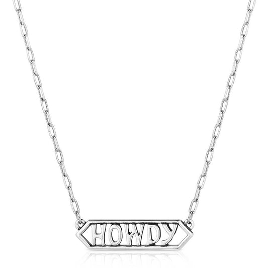 Montana Silversmiths Howdy Bar Necklace