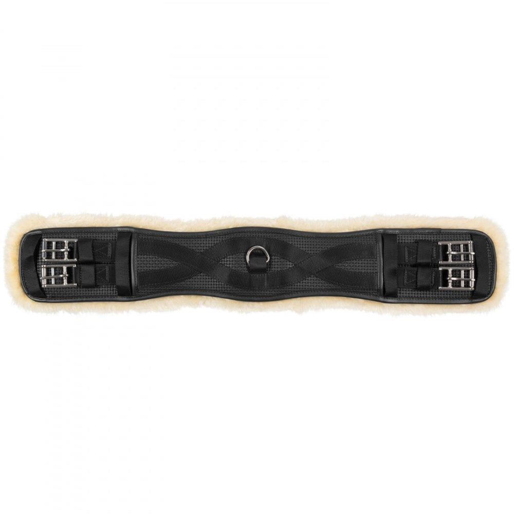Horze Black 'Atlanta' Dressage Girth w/ Detachable fleece, Size choice