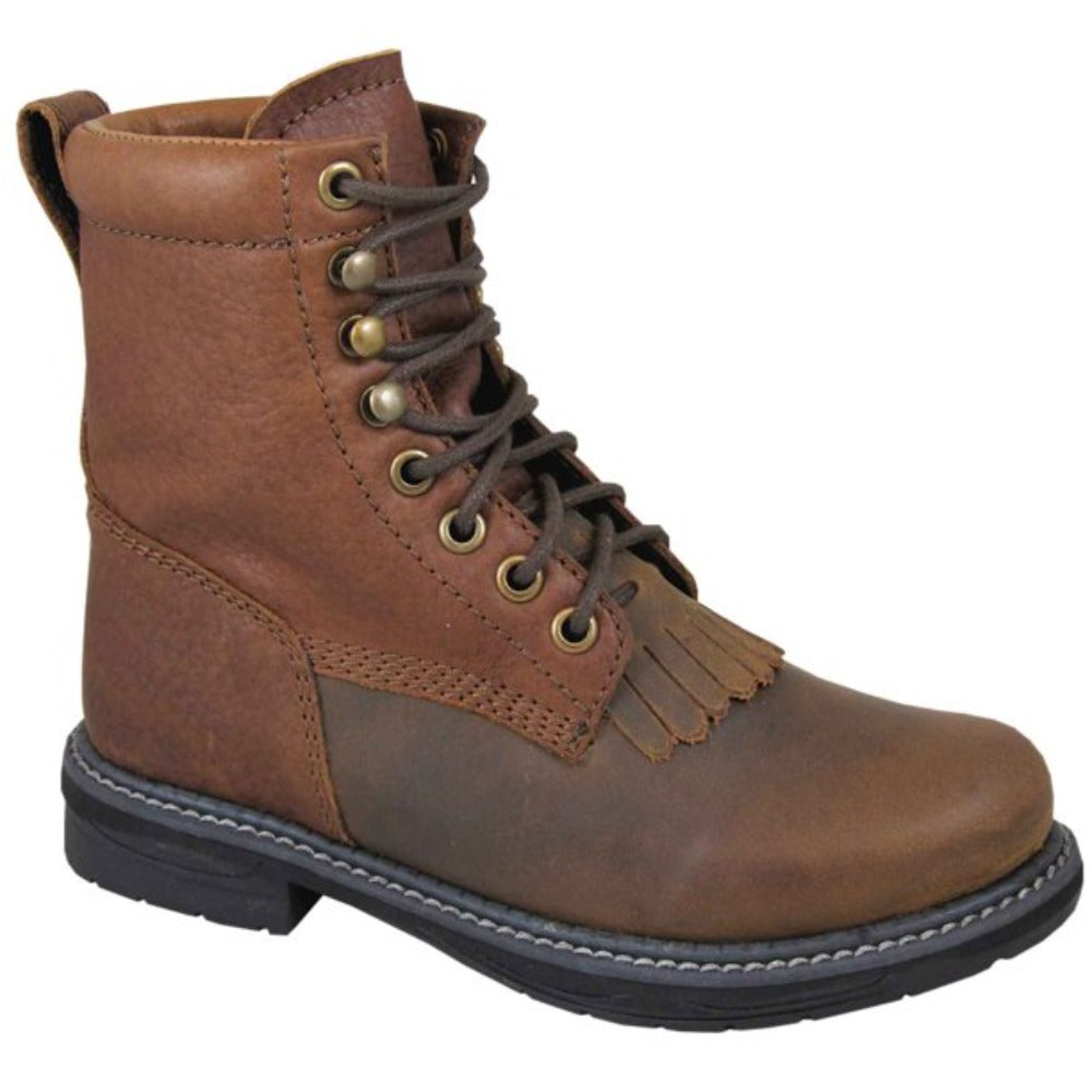 Smoky Mountain Youth Boys 'Panther' Distressed Brown Lace Up Work Boots