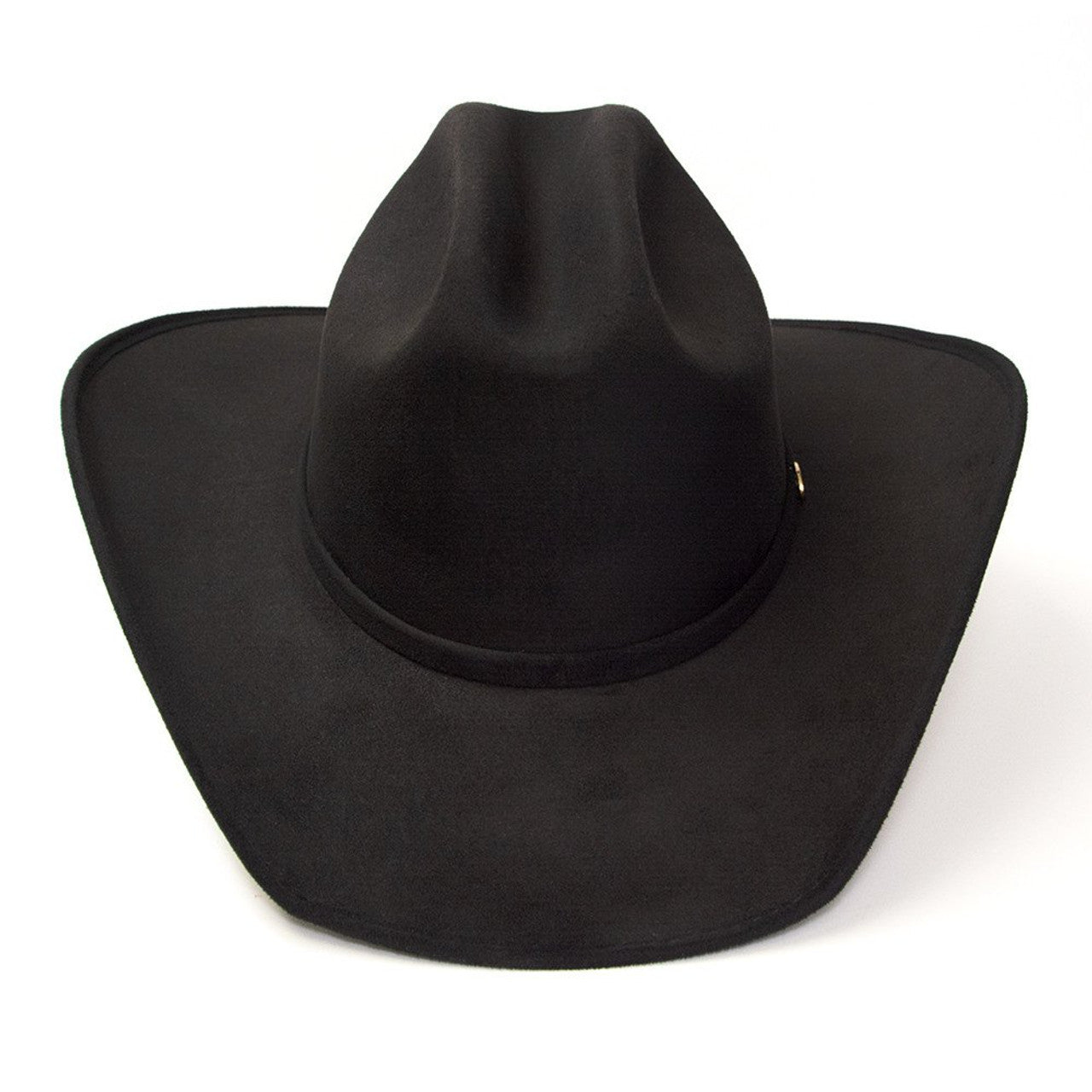 Black Suede Finish Western Cattleman Cowboy Hat
