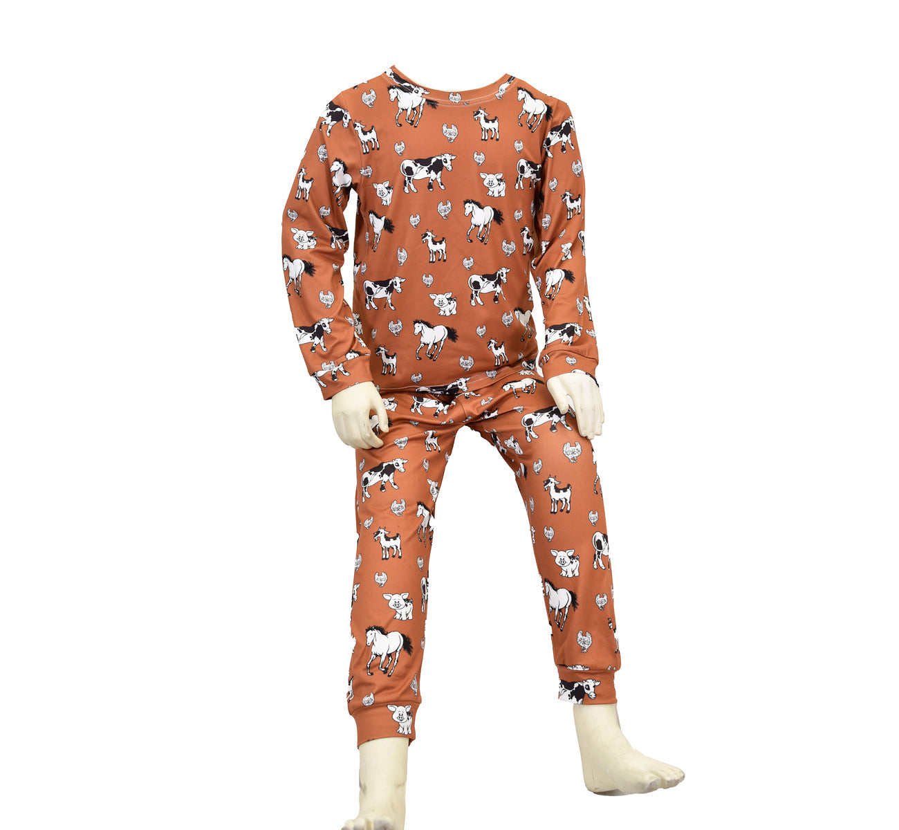 Youth Boy's Cowboy Hardware Farm Print Pajama Set