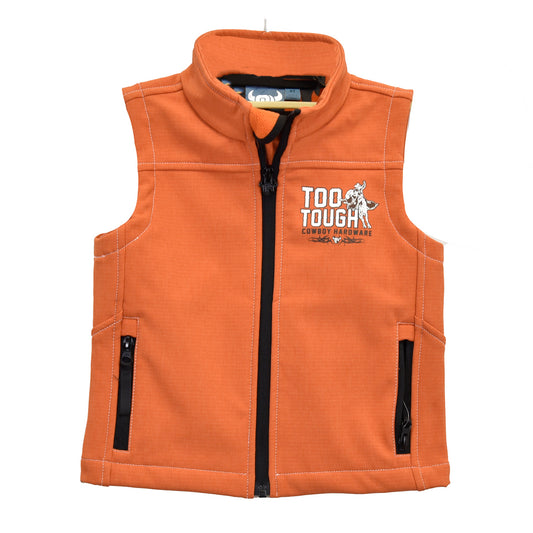 Toddler Boy's Cowboy Hardware Boys Orange 'Too Tough' Vest