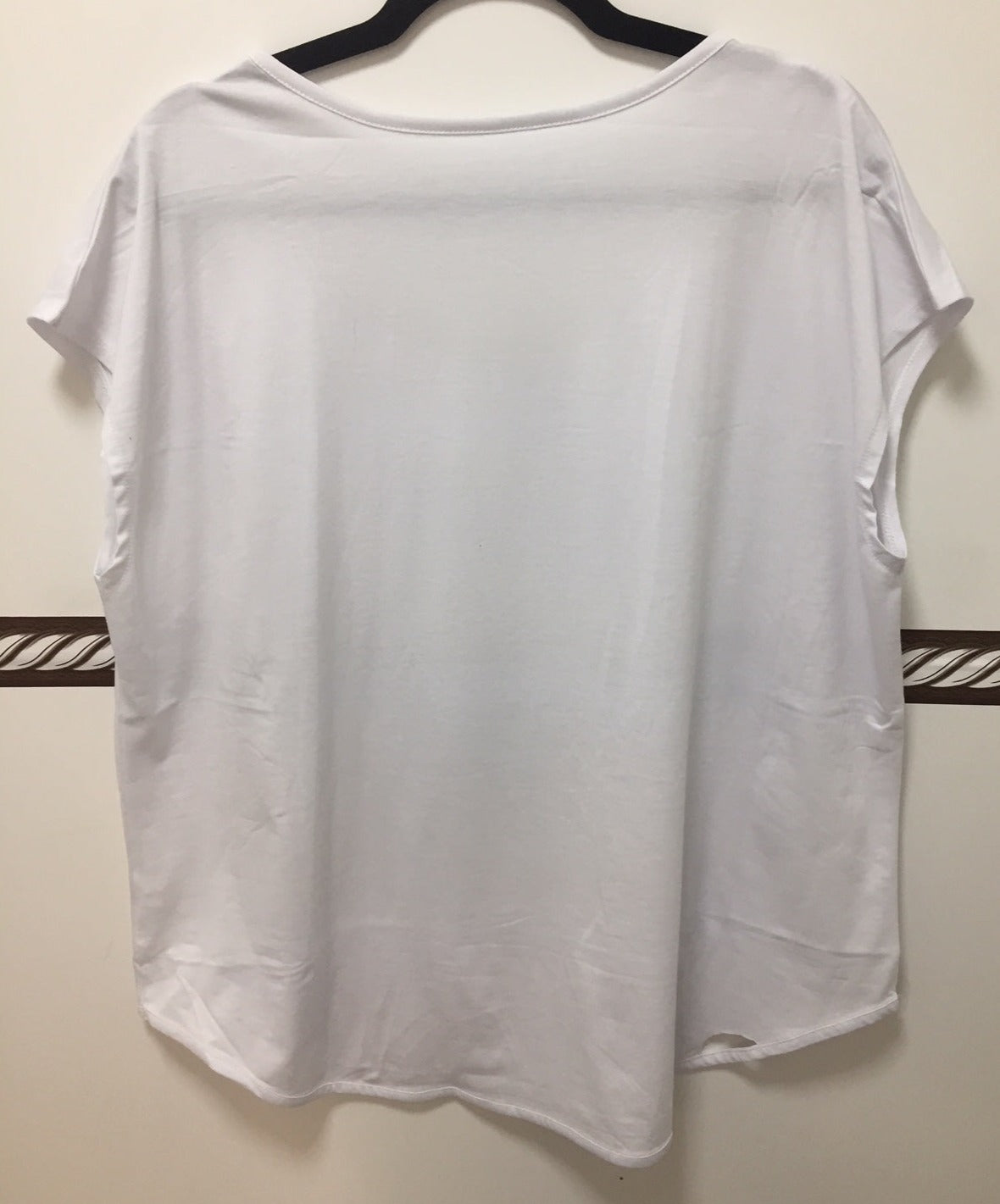 Women's White Western Scene Lightning Bolt Ripped Shirt