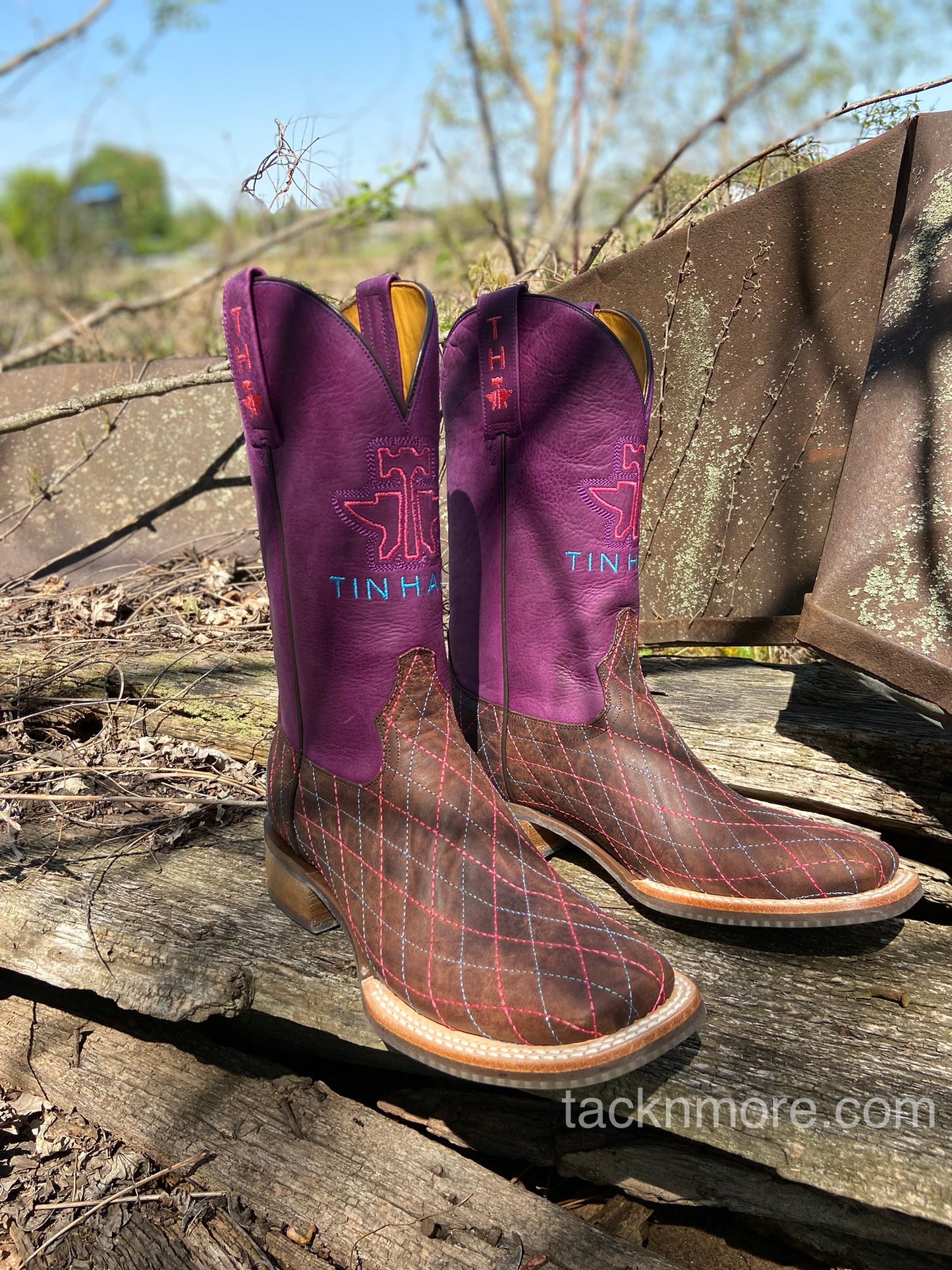 Women's Tin Haul Purple Retro 'Rodeo Sweetheart' Cowboy Boots