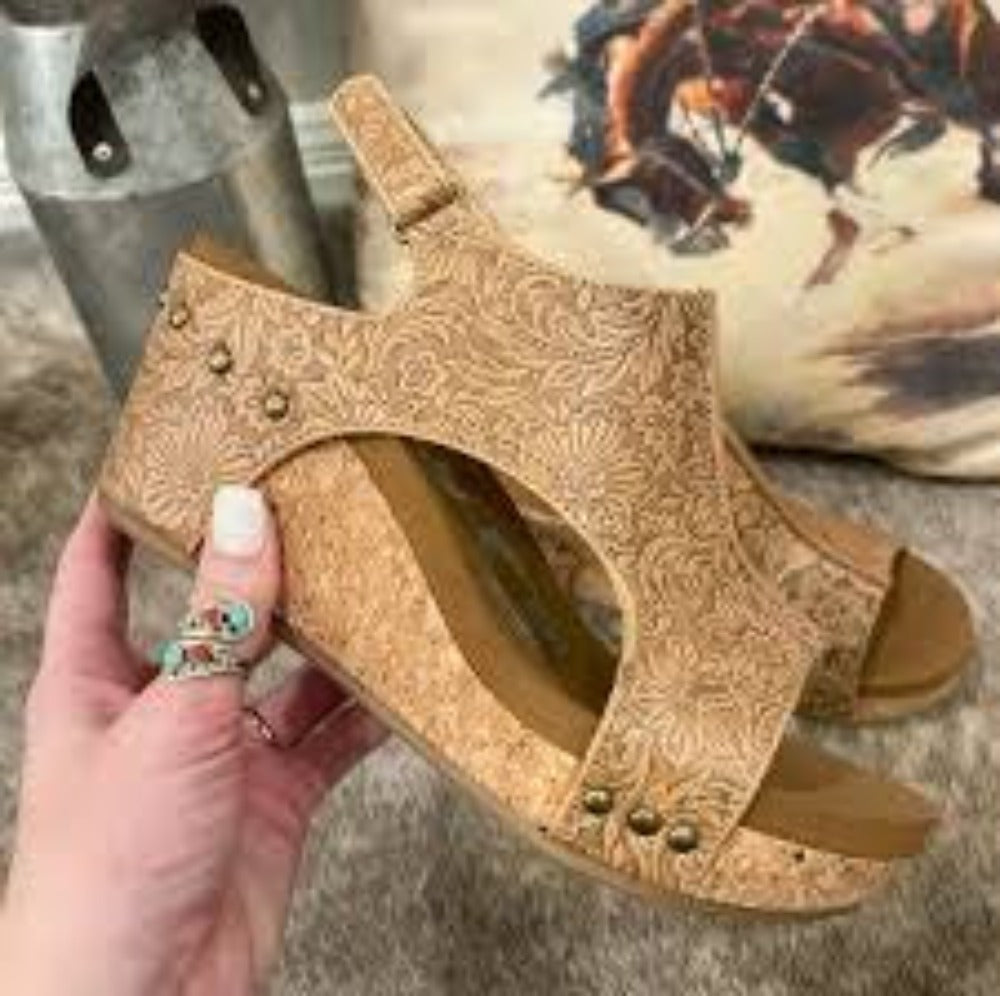 Women's Very G Tooled 'Liberty' Wedge Sandals