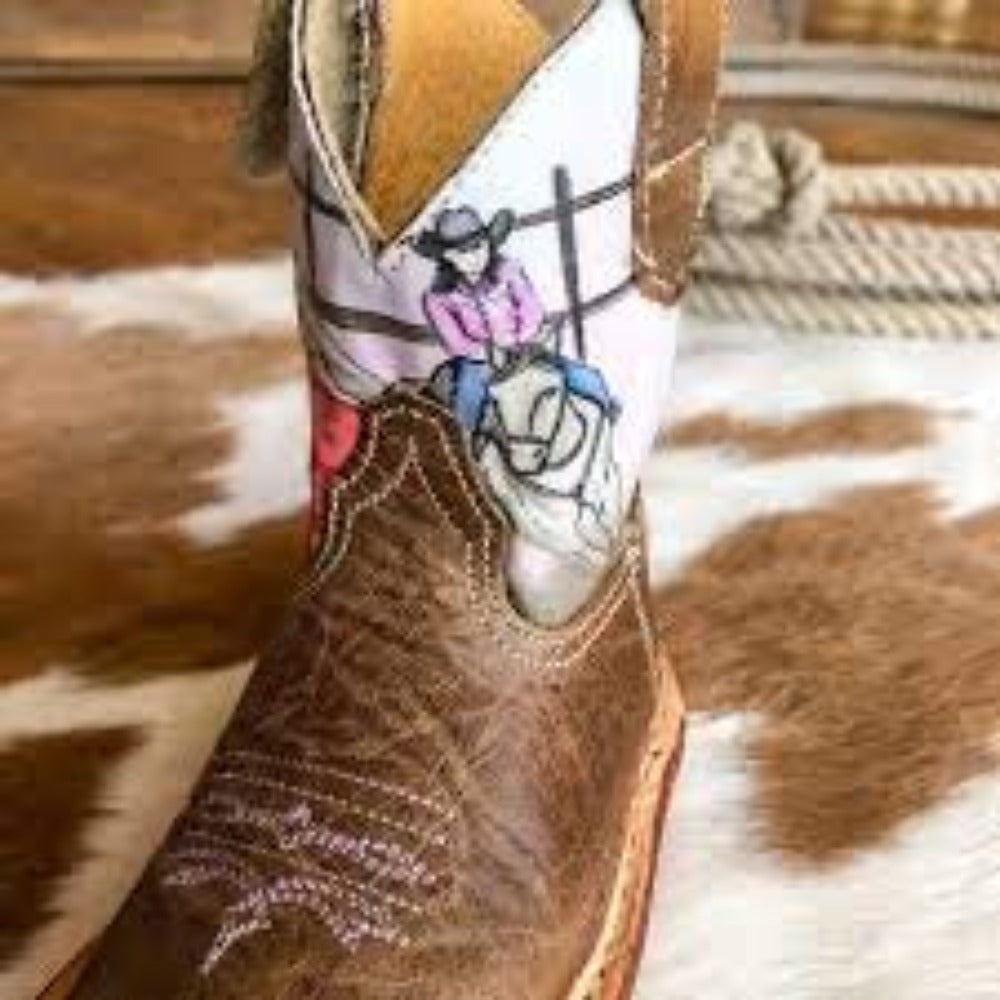 Roper Infants Brown BARREL RIDER (RACER) COWBABIES BOOTS