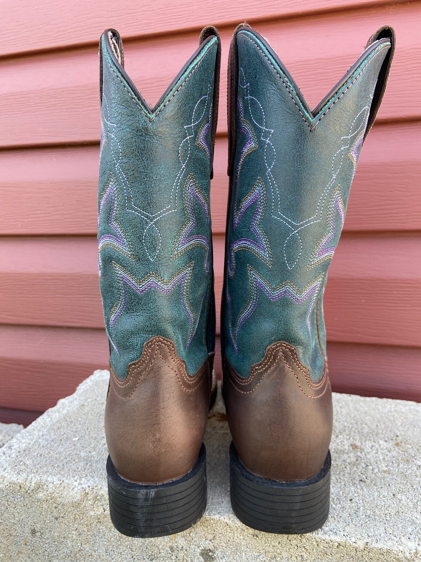 Roper Women's Brown & Blue 'MONTEREY' COWBOY BOOTS