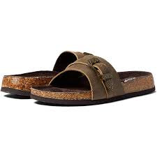 Roper Women's Vintage BROWN LEATHER SLIDE SANDAL