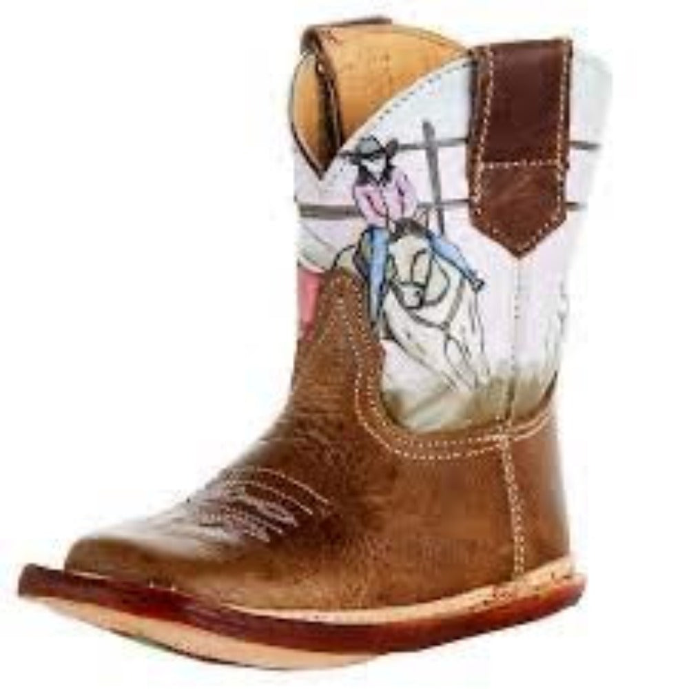 Roper Infants Brown BARREL RIDER (RACER) COWBABIES BOOTS