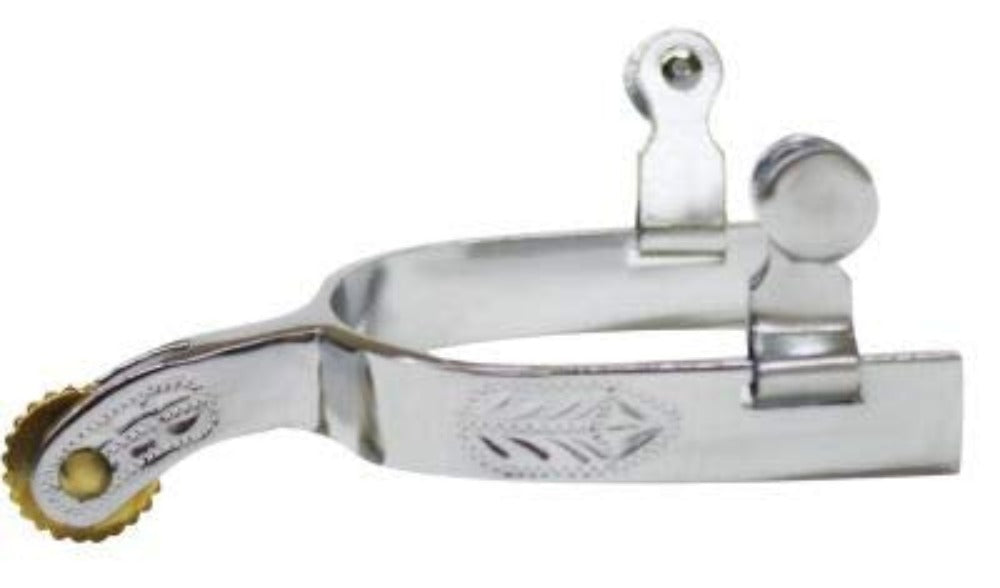 Youth Medium/Large Chrome Plated Spurs