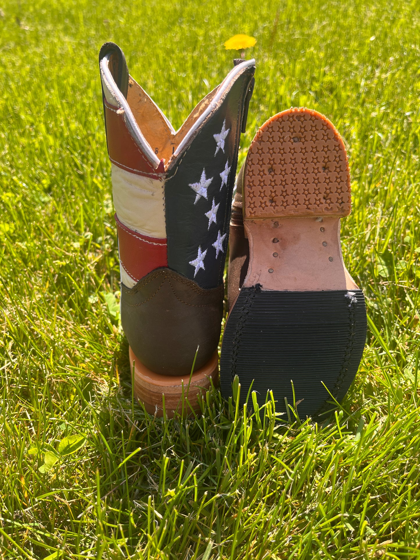 Youth Redhawk Stars and Stripes Western Cowboy Boots