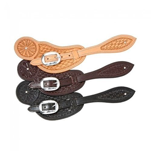 Tough-1 Basket weaved Stamped Spur Straps