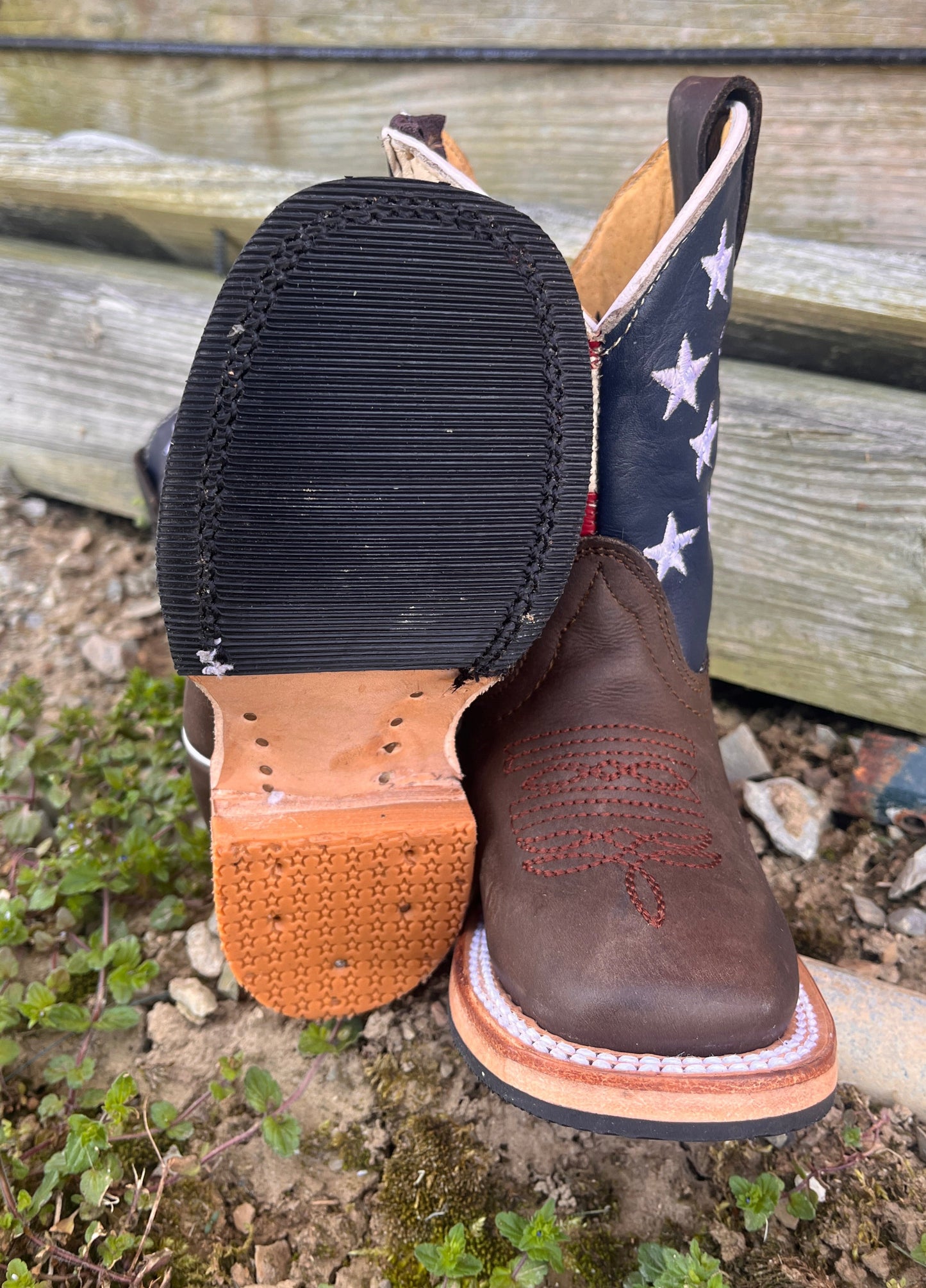 Youth Redhawk Stars and Stripes Western Cowboy Boots