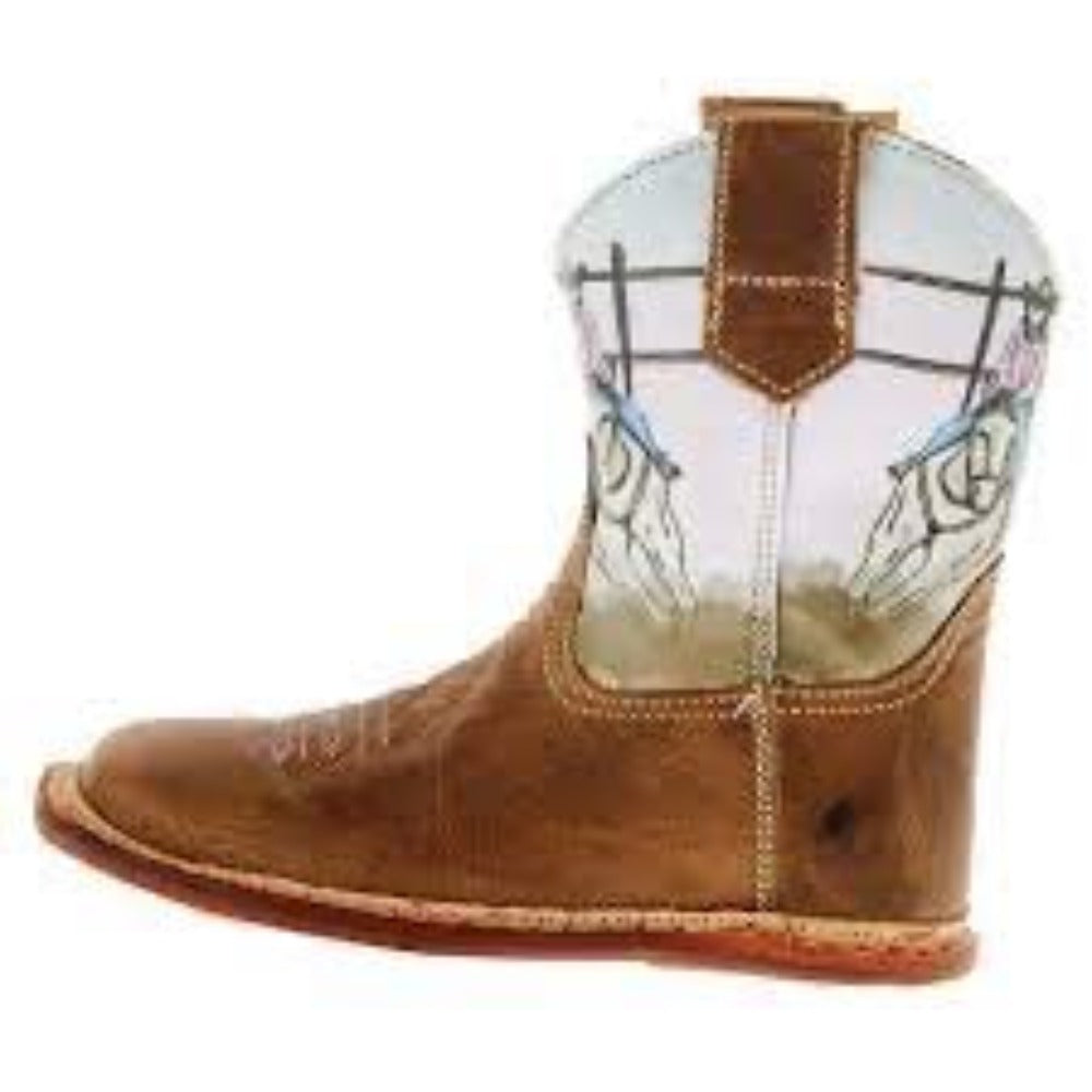 Roper Infants Brown BARREL RIDER (RACER) COWBABIES BOOTS
