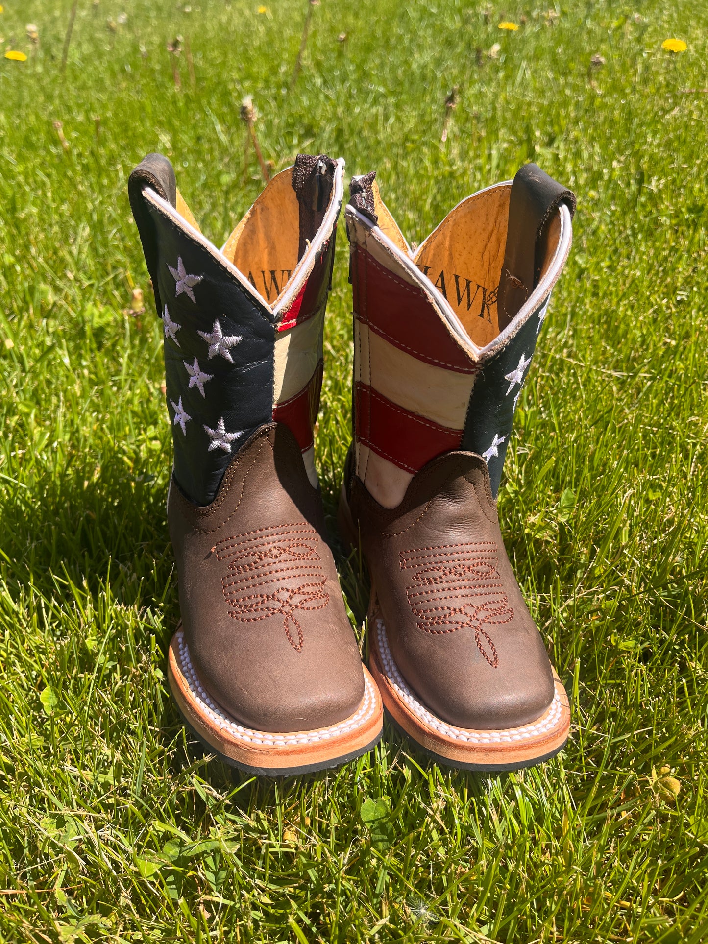 Youth Redhawk Stars and Stripes Western Cowboy Boots