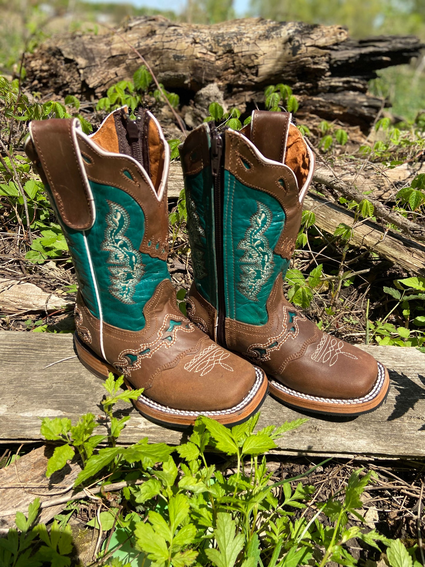 Girl's Redhawk Turquoise Cowboy Boots