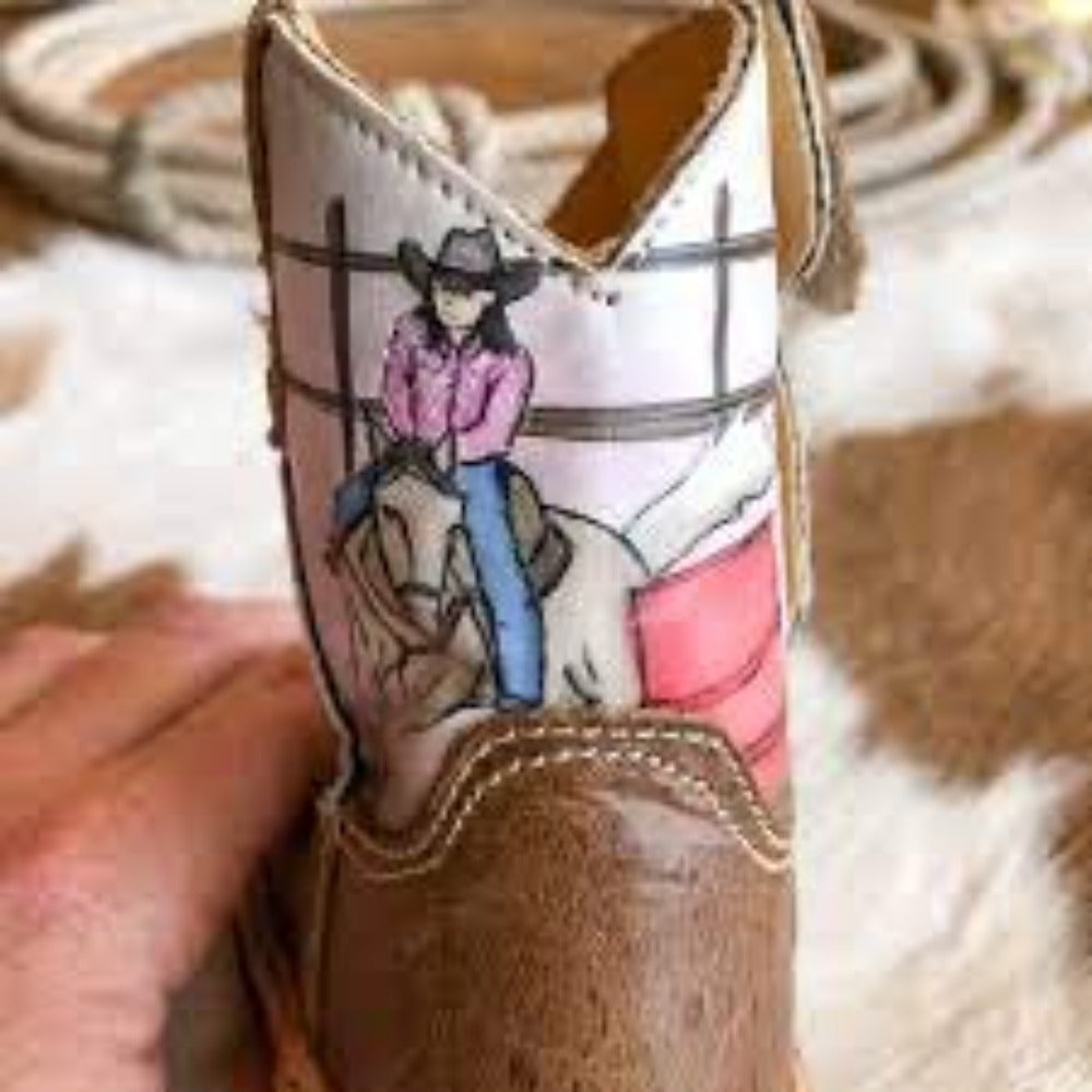 Roper Infants Brown BARREL RIDER (RACER) COWBABIES BOOTS