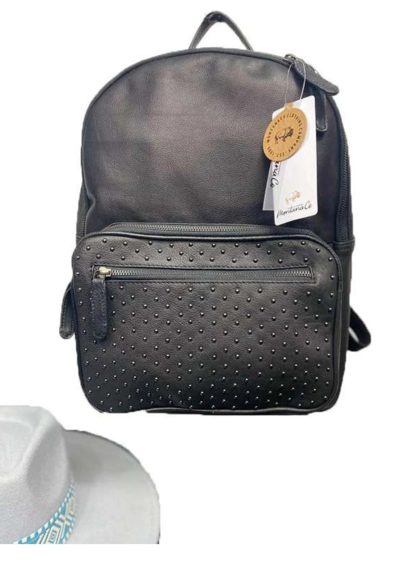 Montana Co. Genuine Leather Black Backpack