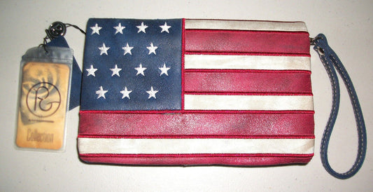 American Flag Messenger Wallet