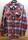 Cumberland Outfitters Women's Red, Blue, and White Flannel Shirt