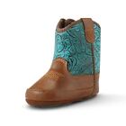 Ariat's Infant Size Turquoise & Brown 'Round Up' Lil' Stomper Boots / Booties