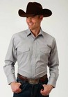 Roper Men's Gray SOLID BROADCLOTH WESTERN SHIRT w/ Snaps SALE!!