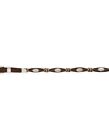 3D Belt Co.'s Brown Leather Scalloped Hat Band with Silver Conchos and hardware