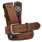 Youth Leather Brown Western Belt Star & Cross Conchos 22"