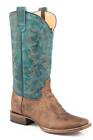 Women's Roper's Brown & Turquoise 'Quiet Action' Sidewinder Conceal Carry Western Cowboy Boots