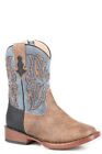 Roper Toddler's Size Slate Blue & Brown 'Dalton' Cowboy Boots