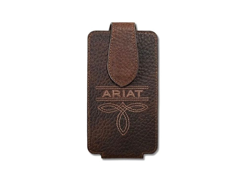 Ariat Cell Case Boot Stitch Embroidery Brown Rowdy