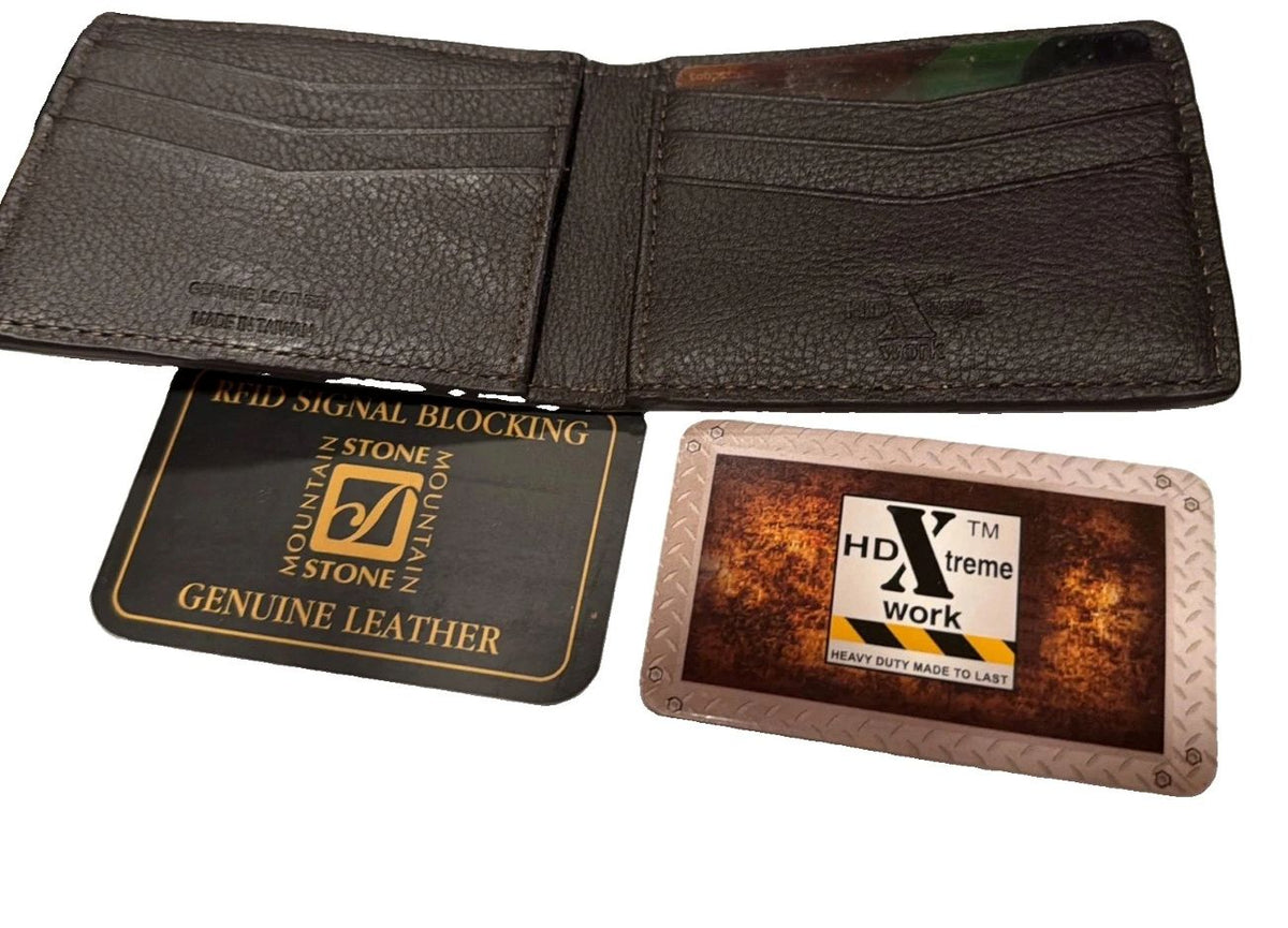 Nocona HDX Men's Bifold Money Clip Brown Leather Wallet