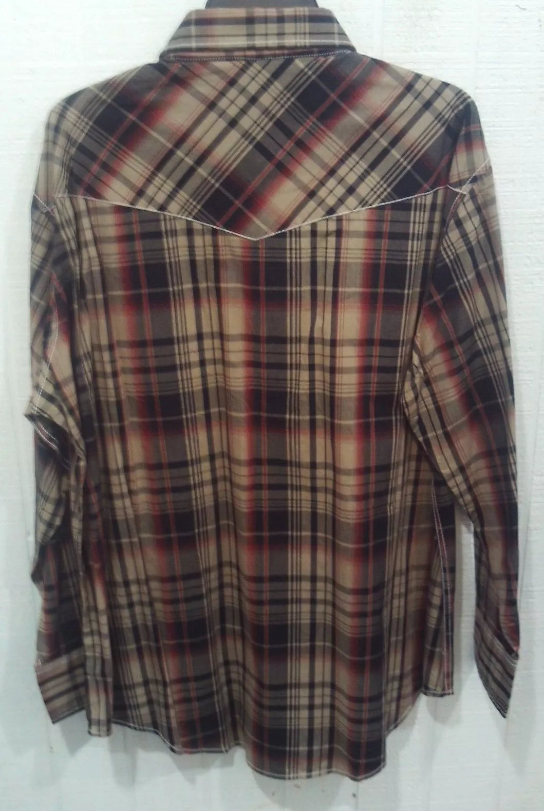 Ely Cattleman Men's Brown PLAID WESTERN SHIRT
