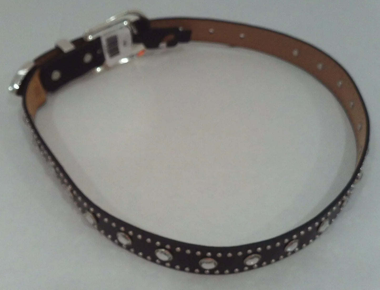 Youth 18" Black Leather Bling Show Belt