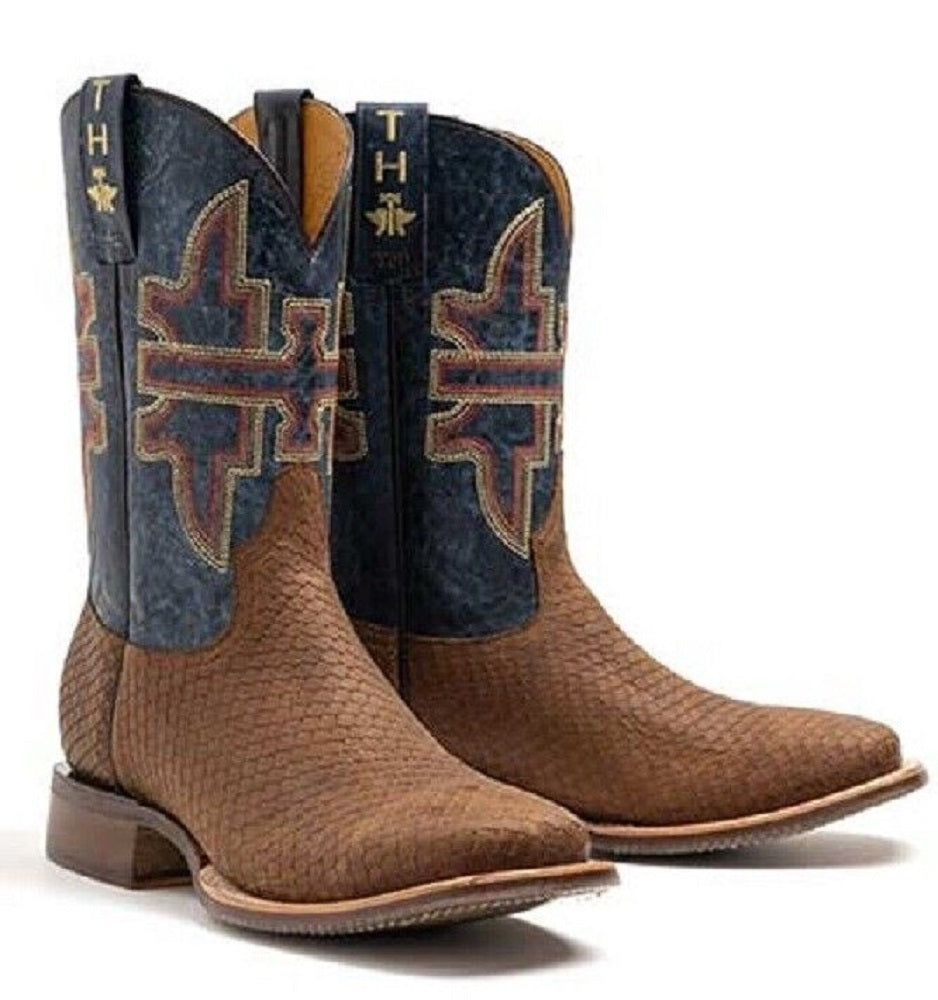 Tin Haul Men's 'Cut Up' Viper Snake Sole Cowboy Boots