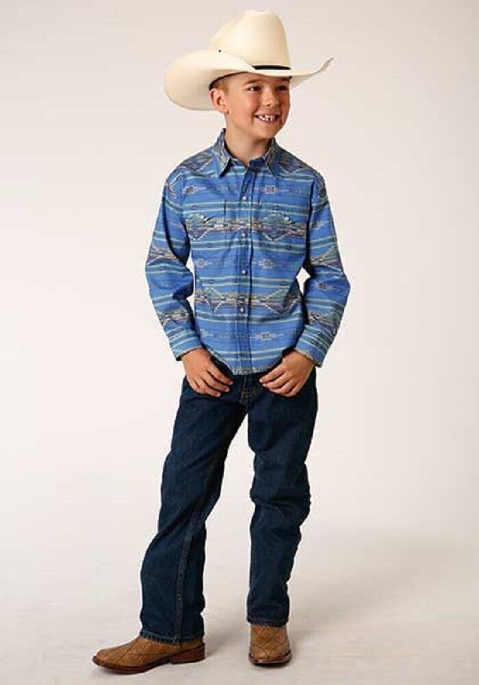 Boy's Roper Aztec Print Western Shirt