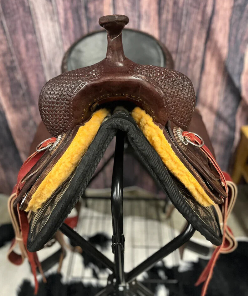 16" HR Saddlery Custom Made Chocolate Trail Saddle