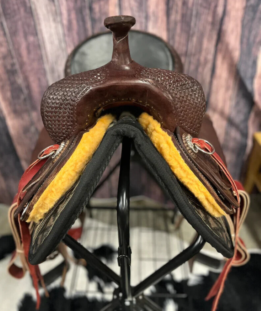 HR Saddlery Custom Made USA 16" Chocolate Trail Saddle