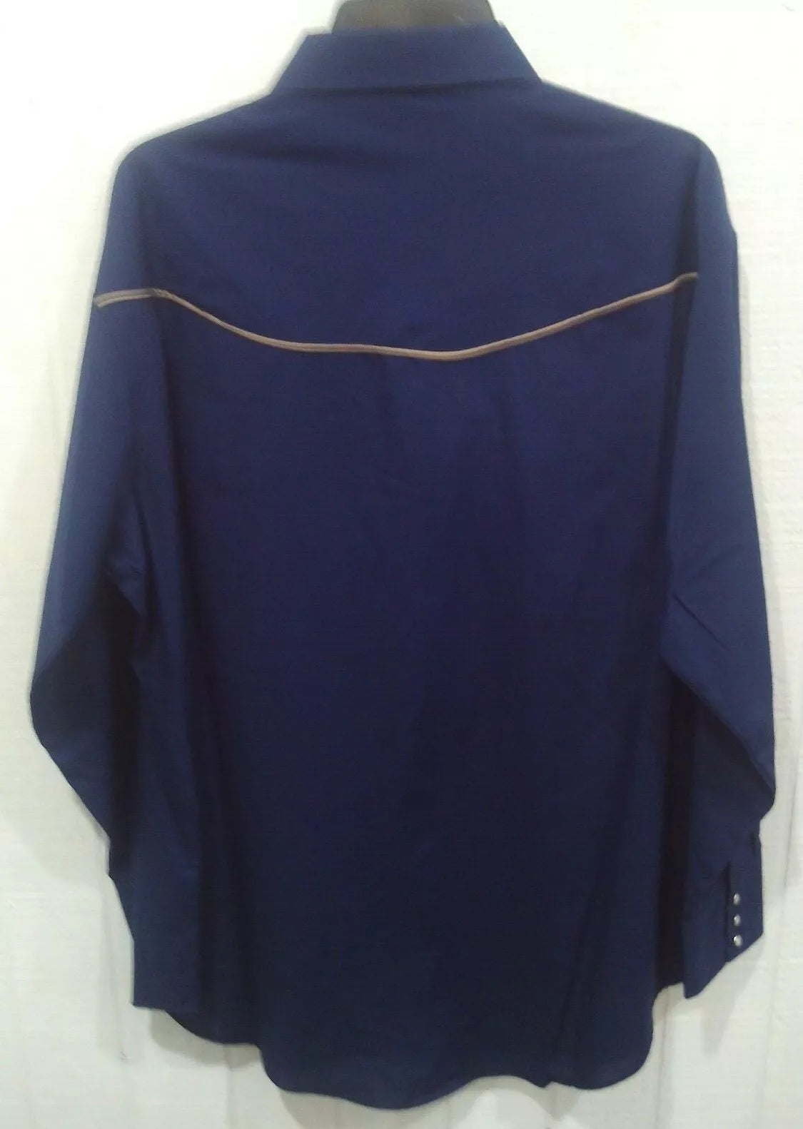 Ely Cattleman's Navy Shirt With Floral Embroidery