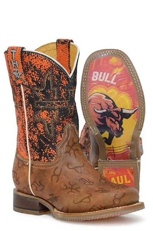 Little Kids' Tin Haul 'Mini Brands' Raging Bull Cowboy Boots Size 10
