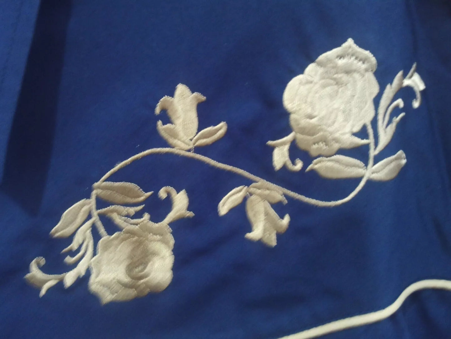 Ely Cattleman's Navy Shirt With Floral Embroidery