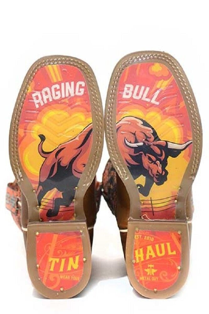 Little Kids' Tin Haul 'Mini Brands' Raging Bull Cowboy Boots Size 10