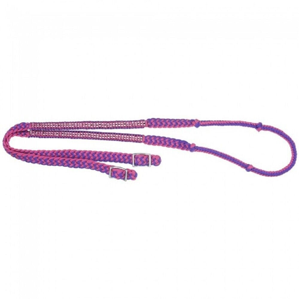 Mini Horse Knotted Competition Reins w/ Crystal Accents