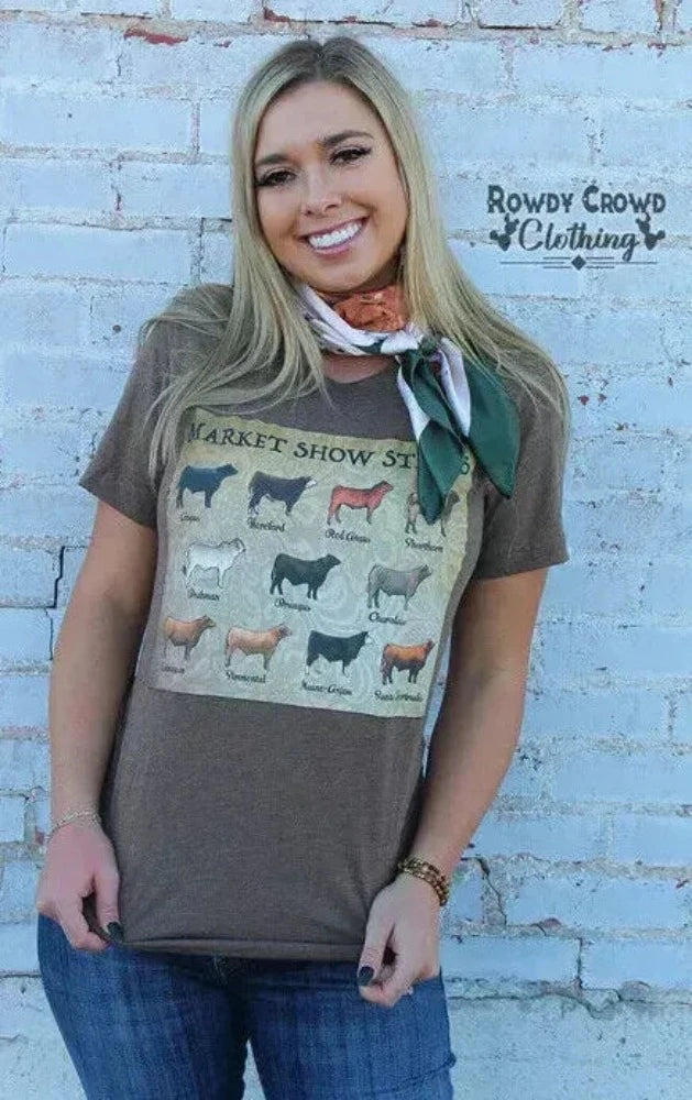 Market Show Steers Tee