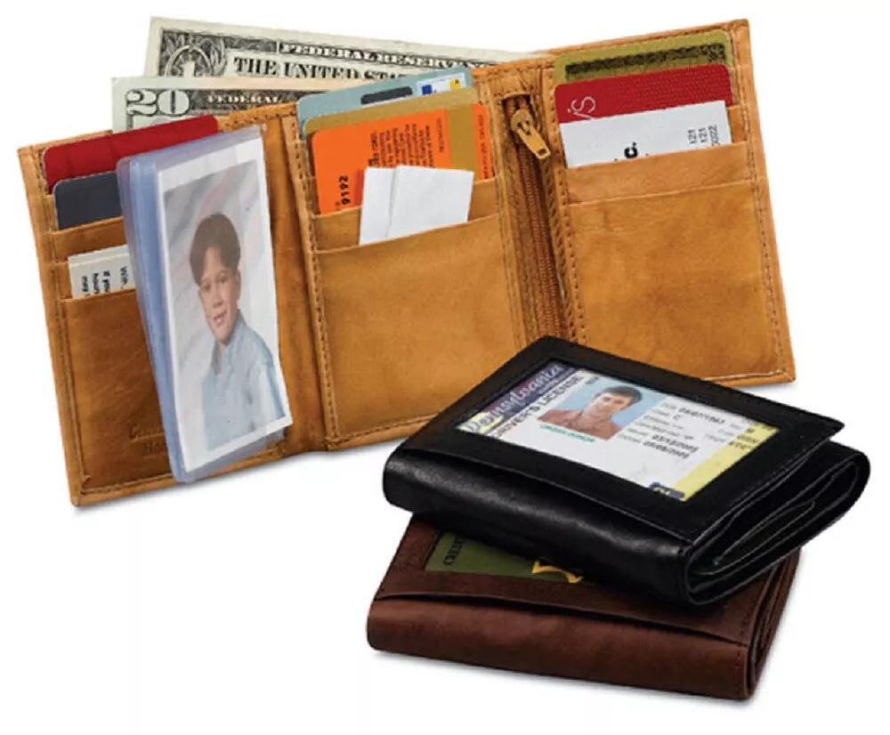Western Express's Men's GENUINE LEATHER TRI-FOLD WALLET