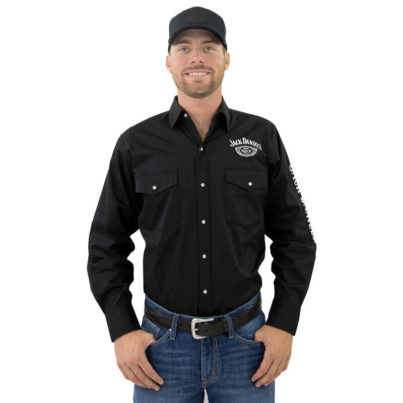 Men's Black White Jack Daniel's Shirt XL
