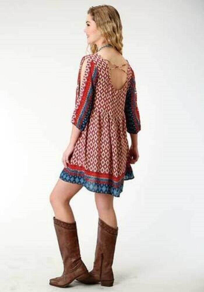 SALE!! Women's Roper Rayon Peasant Dress